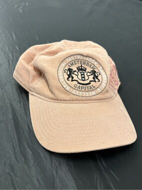 Amsterdam Embroidered Crest Pink Baseball Cap